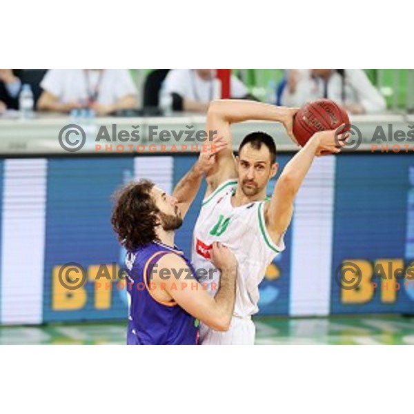 action during Nova KBM league basketball match between Petrol Olimpija and Helios suns in Stozice, Ljubljana, Slovenia on March 14, 2019