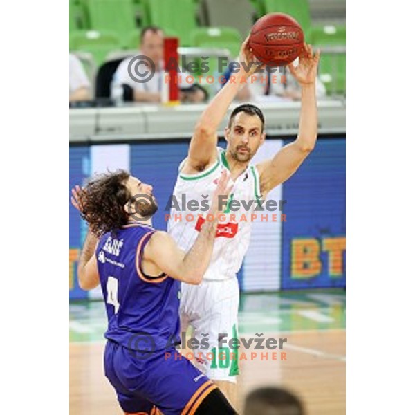 action during Nova KBM league basketball match between Petrol Olimpija and Helios suns in Stozice, Ljubljana, Slovenia on March 14, 2019
