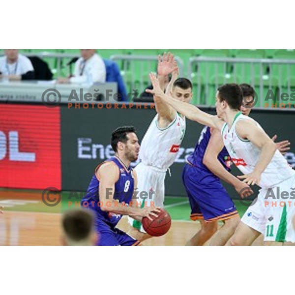 action during Nova KBM league basketball match between Petrol Olimpija and Helios suns in Stozice, Ljubljana, Slovenia on March 14, 2019