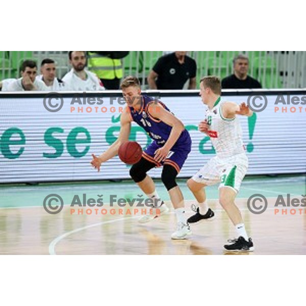 action during Nova KBM league basketball match between Petrol Olimpija and Helios suns in Stozice, Ljubljana, Slovenia on March 14, 2019