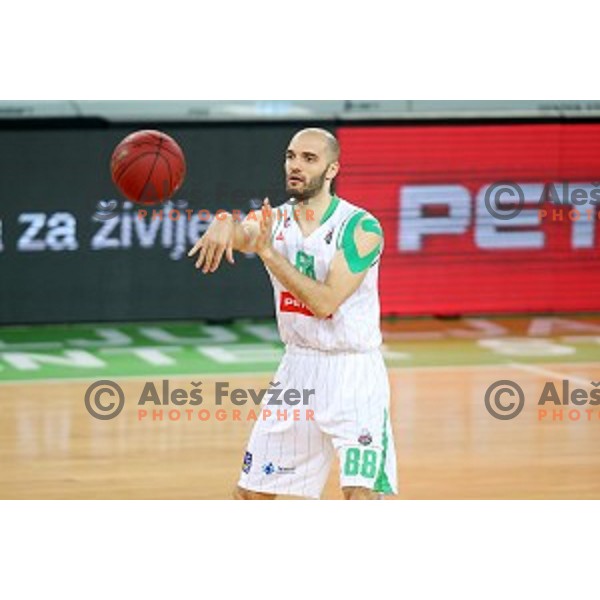 Boban Tomic of Petrol Olimpija in action during Nova KBM league basketball match between Petrol Olimpija and Helios suns in Stozice, Ljubljana, Slovenia on March 14, 2019