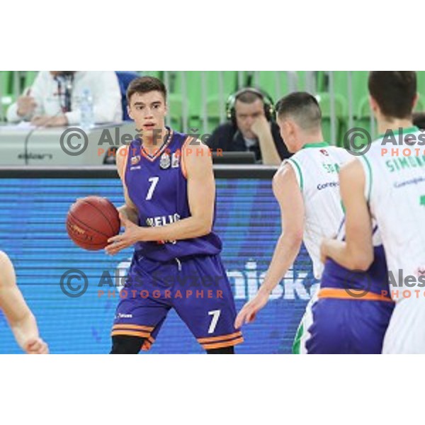 action during Nova KBM league basketball match between Petrol Olimpija and Helios suns in Stozice, Ljubljana, Slovenia on March 14, 2019