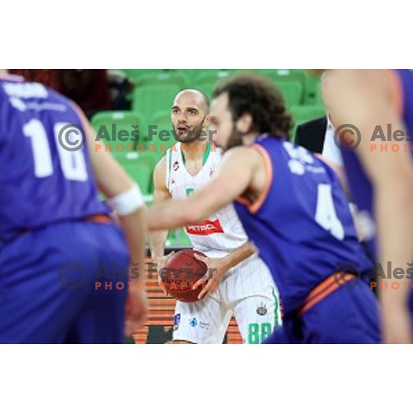 action during Nova KBM league basketball match between Petrol Olimpija and Helios suns in Stozice, Ljubljana, Slovenia on March 14, 2019