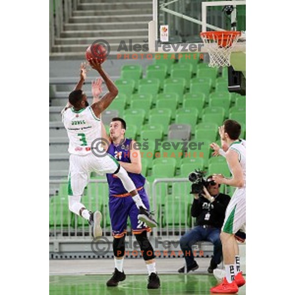 action during Nova KBM league basketball match between Petrol Olimpija and Helios suns in Stozice, Ljubljana, Slovenia on March 14, 2019