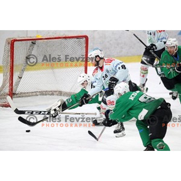 Zan Us of SZ Olimpija in action during quarter-final of Alps League between SZ Olimpija and Rittner Baum in Tivoli Hall, Ljubljana on March 18, 2019