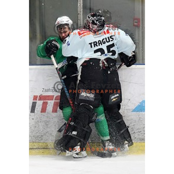 Zan Jezovsek of SZ Olimpija in action during quarter-final of Alps League between SZ Olimpija and Rittner Baum in Tivoli Hall, Ljubljana on March 18, 2019