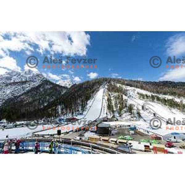 members of Slovenia Ski jumping departing with train from Ljubljana to Jesenice on March 20, 2019 before start of World Cup Ski Jumping Final in Planica, Slovenia