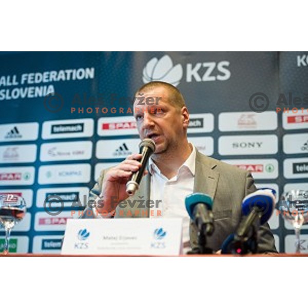 Matej Erjavec during the press conference of the Slovenian basketball federation, Austria trend hotel, Ljubljana on March 21, 2019