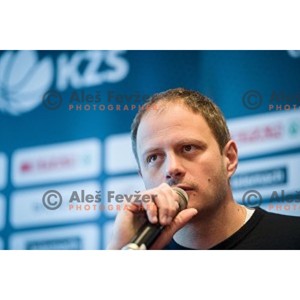 Raso Nesterovic during the press conference of the Slovenian basketball federation, Austria trend hotel, Ljubljana on March 21, 2019