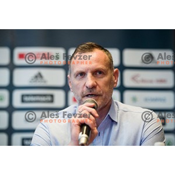 Radoslav Trifunovic during the press conference of the Slovenian basketball federation, Austria trend hotel, Ljubljana on March 21, 2019