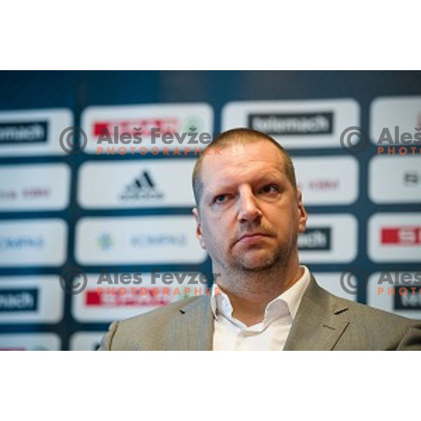 Matej Erjavec during the press conference of the Slovenian basketball federation, Austria trend hotel, Ljubljana on March 21, 2019