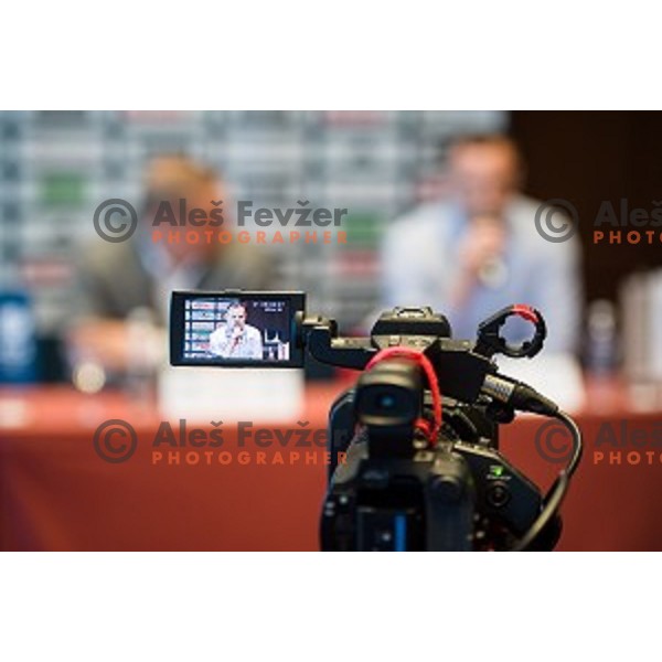 Radoslav Trifunovic during the press conference of the Slovenian basketball federation, Austria trend hotel, Ljubljana on March 21, 2019