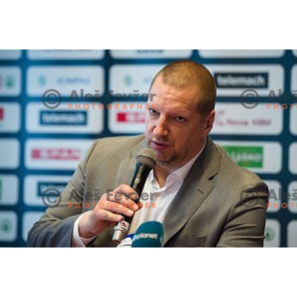 Matej Erjavec during the press conference of the Slovenian basketball federation, Austria trend hotel, Ljubljana on March 21, 2019