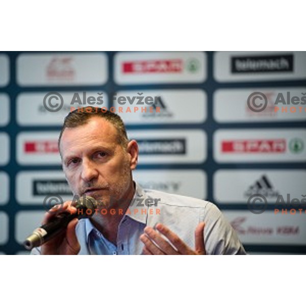 Radoslav Trifunovic during the press conference of the Slovenian basketball federation, Austria trend hotel, Ljubljana on March 21, 2019