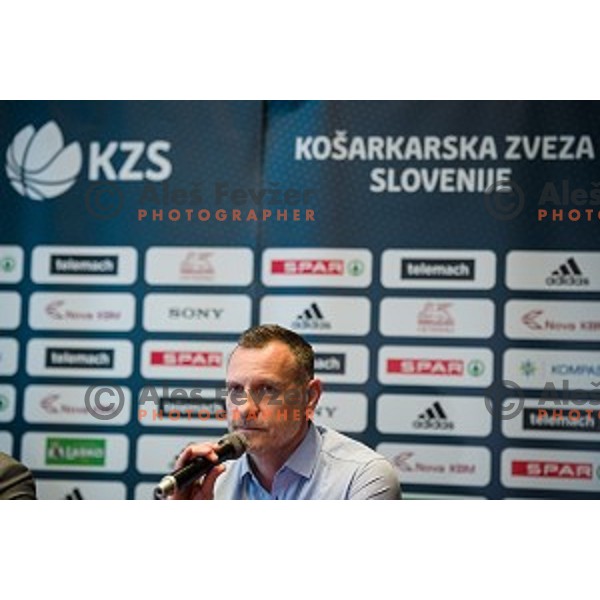 Radoslav Trifunovic during the press conference of the Slovenian basketball federation, Austria trend hotel, Ljubljana on March 21, 2019