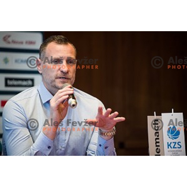 Radoslav Trifunovic during the press conference of the Slovenian basketball federation, Austria trend hotel, Ljubljana on March 21, 2019
