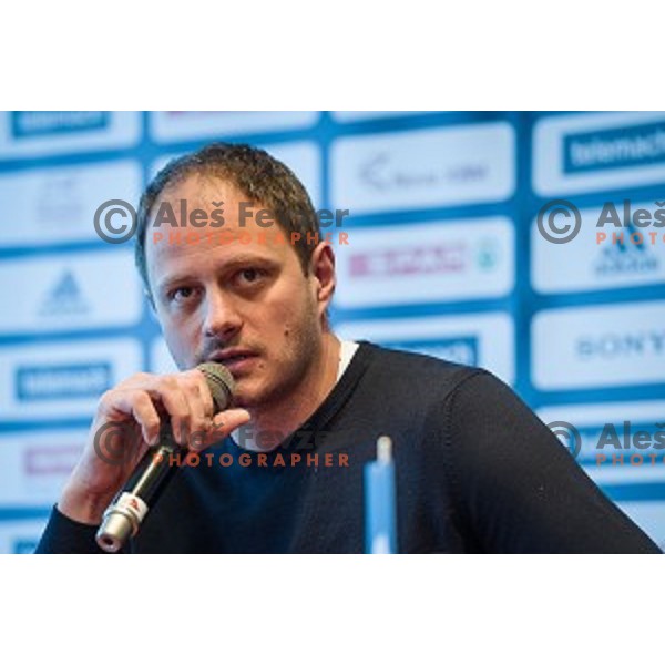 Raso Nesterovic during the press conference of the Slovenian basketball federation, Austria trend hotel, Ljubljana on March 21, 2019