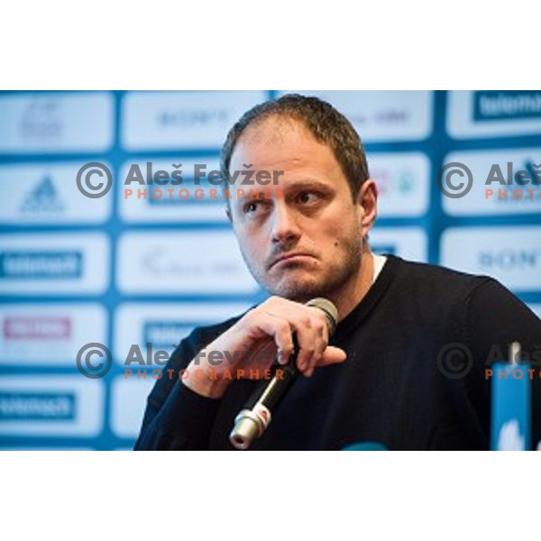 Raso Nesterovic during the press conference of the Slovenian basketball federation, Austria trend hotel, Ljubljana on March 21, 2019