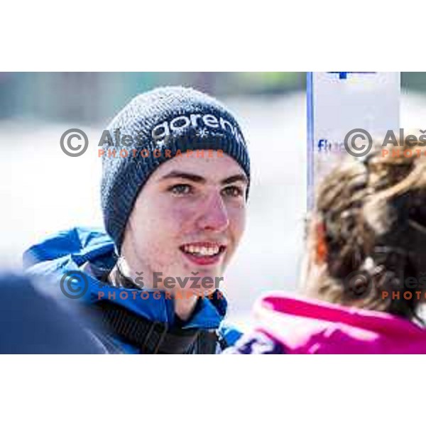 Timi Zajc at Qualification for Ski flying individual at World Cup Ski Jumping Final in Planica, Slovenia on March 21, 2019