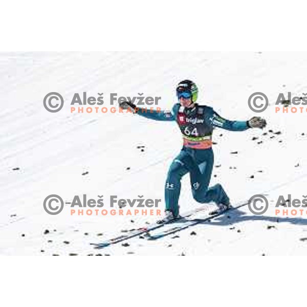 Domen Prevc at Qualification for Ski flying individual at World Cup Ski Jumping Final in Planica, Slovenia on March 21, 2019