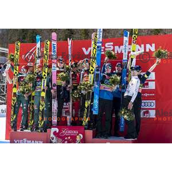 Ski flying team competition during World Cup Ski jumping in Planica, Slovenia on March 23, 2019