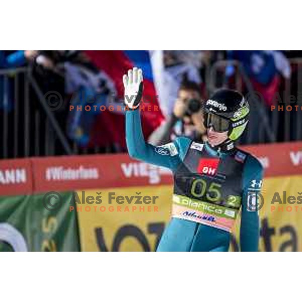 Peter Prevc at Ski flying team competition during World Cup Ski jumping in Planica, Slovenia on March 23, 2019