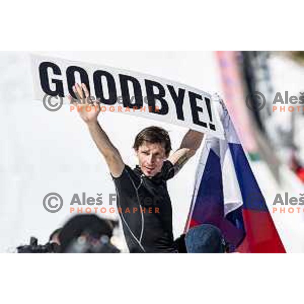 Robert Kranjec finished his ski jumping career at Ski flying team competition during World Cup Ski jumping in Planica, Slovenia on March 23, 2019