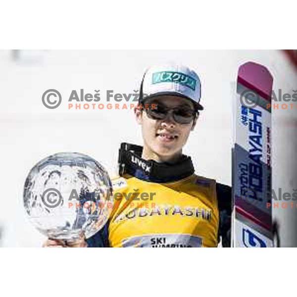 Ryoyu Kobayashi (JPN) overall winner of World Cup Ski jumping season 2018/2019 in Planica, Slovenia on March 24, 2019