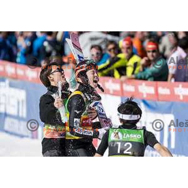 Ryoyu Kobayashi (JPN) overall winner of World Cup Ski jumping season 2018/2019 in Planica, Slovenia on March 24, 2019