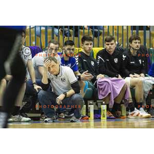 Marko Sibila, head coach of Maribor Branik during handball match between Celje Pivovarna Lasko and Maribor Branik, 1.NLB Leasing League 2018/19, played in Zlatorog Arena, Celje, Slovenia on March 29, 2019
