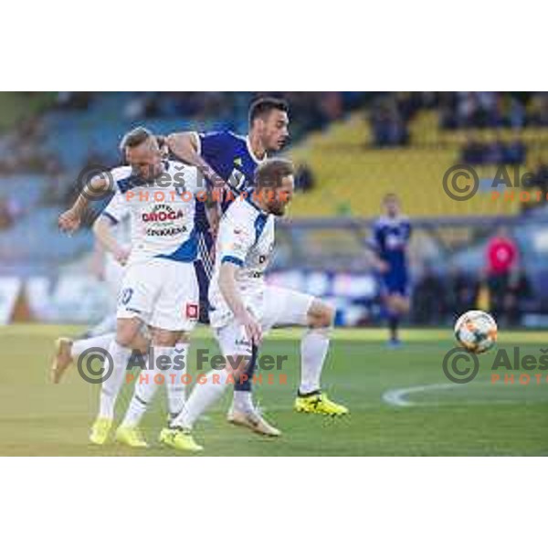 in action during soccer match between Maribor and Celje, Round 24 of PLTS 2018/19, played in Ljudki vrt, Maribor, Slovenia on March 30, 2019