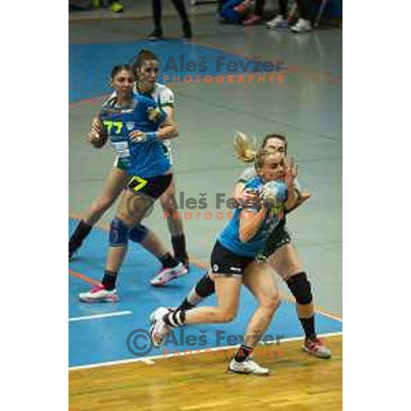 in action during handball match between RK Krim Mercator and Krka, Women’s Final cup 2018/19, played in Golovec, Celje, Slovenia on March 31, 2019