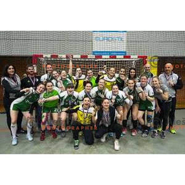 in action during handball match between RK Krim Mercator and Krka, Women’s Final cup 2018/19, played in Golovec, Celje, Slovenia on March 31, 2019