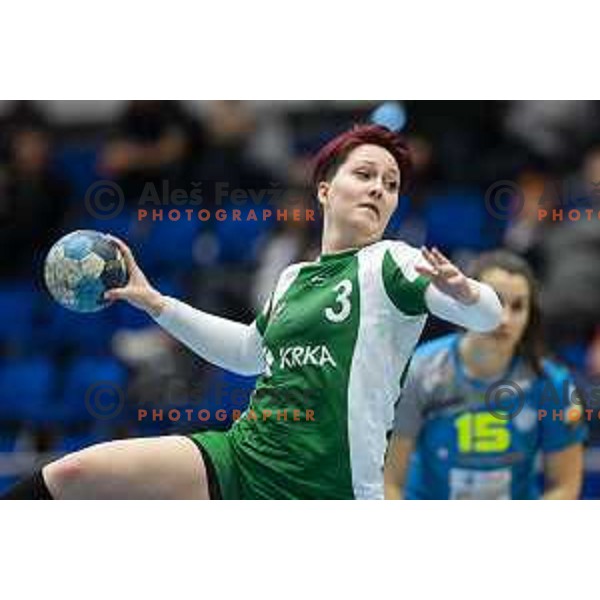 Luna Voncina in action during handball match between RK Krim Mercator and Krka, Women’s Final cup 2018/19, played in Golovec, Celje, Slovenia on March 31, 2019