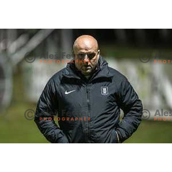 Robert Pevnik, head coach of Olimpija during soccer match between Aluminij and Olimpija, Semi-final round of Slovenia cup 2018/19, played in Sportni park Kidricevo, Slovenia on April 4, 2019