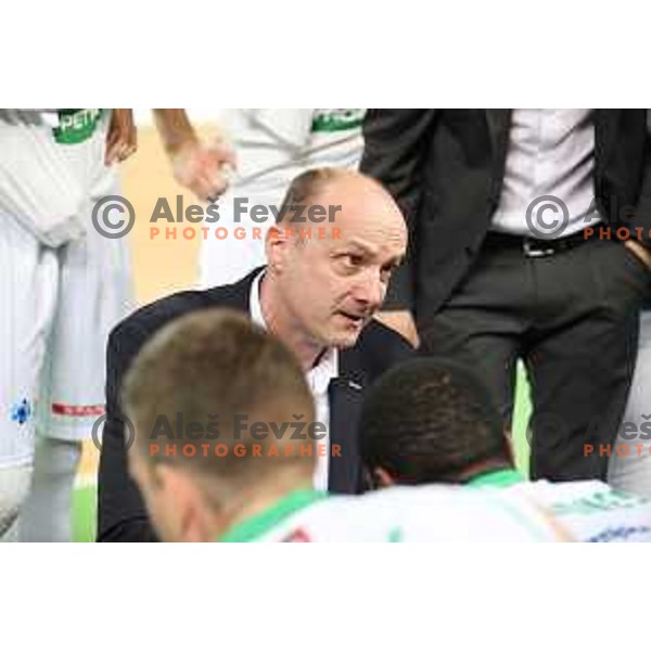 Jure Zdovc during Nova KBM league basketball match between Petrol Olimpija and Krka in Stozice, Ljubljana, Slovenia on April 5, 201