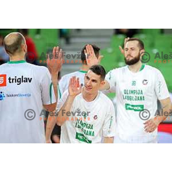 Jan Span in action during Nova KBM league basketball match between Petrol Olimpija and Krka in Stozice, Ljubljana, Slovenia on April 5, 201