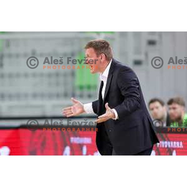 Simon Petrov during Nova KBM league basketball match between Petrol Olimpija and Krka in Stozice, Ljubljana, Slovenia on April 5, 201