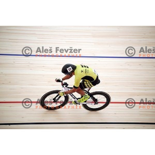 Dusan Hajdinjak at Velodrome Slovenian National Cycling Championships in Novo Mesto on April 9, 2019