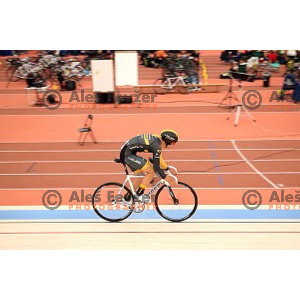 Rok Korosec at Velodrome Slovenian National Cycling Championships in Novo Mesto on April 9, 2019