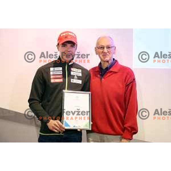 Alex Cisar and Miro Cerar during OKS Fair Play press conference in SOIC, Ljubljana, Slovenia on April 11, 2019