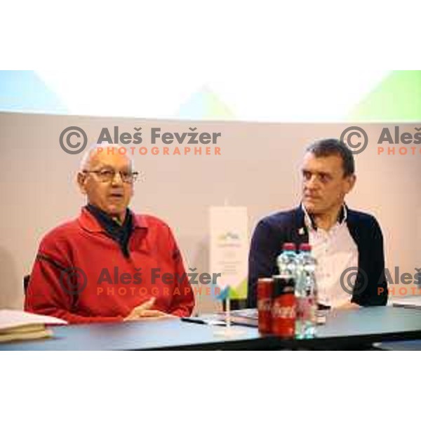 Miro Cerar during OKS Fair Play press conference in SOIC, Ljubljana, Slovenia on April 11, 2019