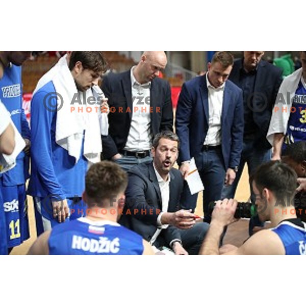 Jurica Golemac during Nova KBM League basketball match between Petrol Olimpija and Sixt Primorska in Tivoli Hall, Ljubljana on April 11, 2019