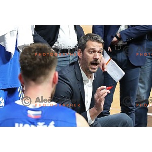 Jurica Golemac during Nova KBM League basketball match between Petrol Olimpija and Sixt Primorska in Tivoli Hall, Ljubljana on April 11, 2019