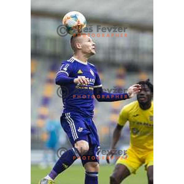 Martin Milec in action during soccer match between Maribor and Domzale, Round 27 of PLTS 2018/19, played in Ljudski vrt, Maribor, Slovenia on April 13, 2019