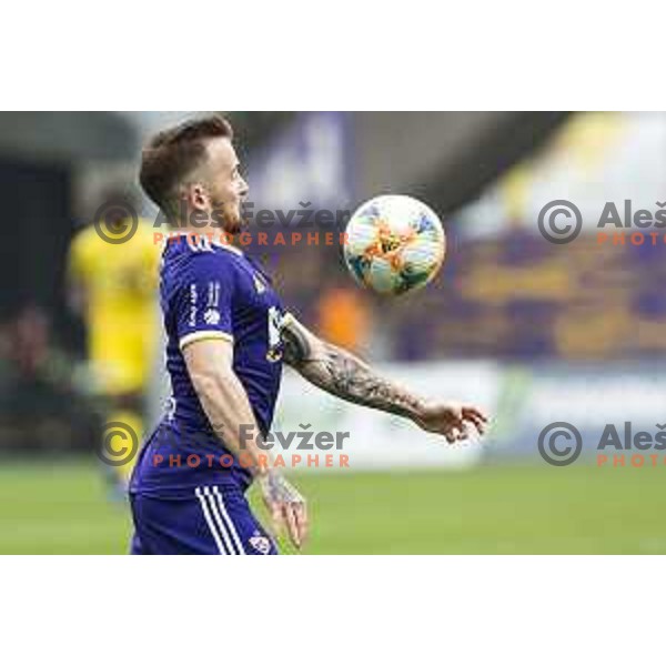 Dino Hotic in action during soccer match between Maribor and Domzale, Round 27 of PLTS 2018/19, played in Ljudski vrt, Maribor, Slovenia on April 13, 2019