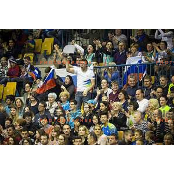 in action during handball match between Slovenia and Netherlands, Men’s EHF EURO 2020, played in Zlatorog Arena, Celje, Slovenia on April 14, 2019