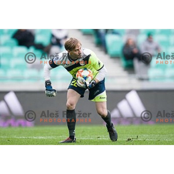Luka Hanzekovic in action during Prva liga Telekom Slovenije football match between Olimpija and Aluminij, Stozice stadium, Ljubljana, Slovenia on April 14, 2019