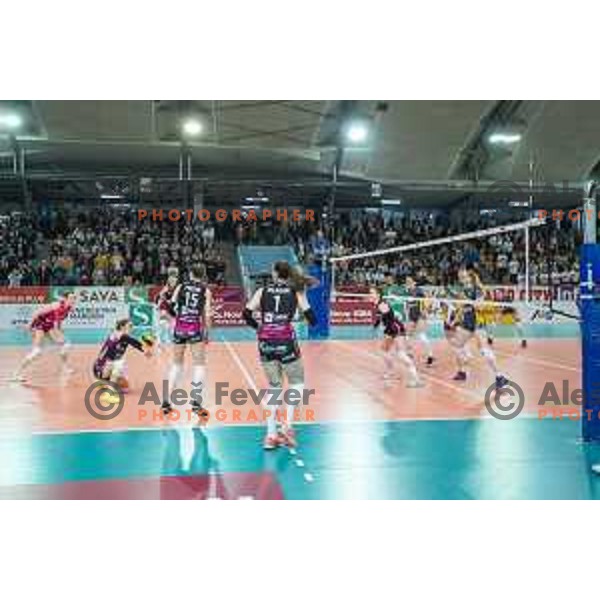 Anita Sobocan in action during women volleyball match between Nova KBM Branik and GEN-i Volley, Round 2 of National League finals 2018/19, played in Lukna, Maribor, Slovenia on April 16, 2019