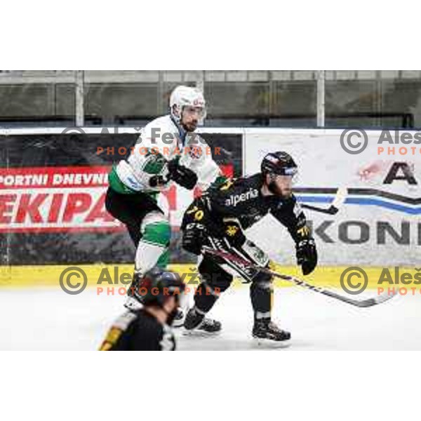 action during Final of Alps league between Olimpija and Pustertal in Tivoli Hall, Ljubljana on April 19, 2019